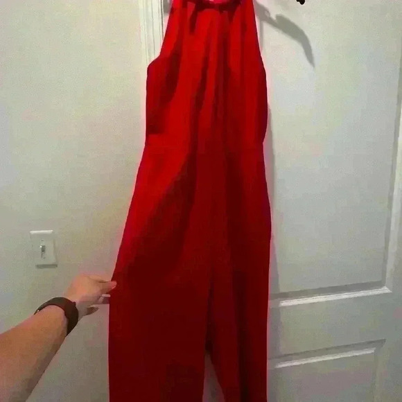 Donna Ricco Red Wide Leg Halter Jumpsuit Size 2 NWT - Picture 9 of 11